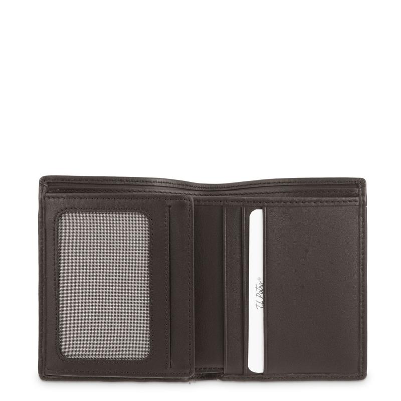 El potro Cartera tarjetero de hombre en piel vacuno marrón nación-E L P O T R O Superdescuento
