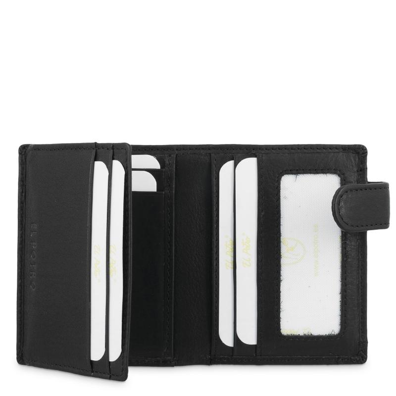 El potro Cartera con monedero exterior hombre en piel vacuno color negro- Durango Envío internacional gratuito