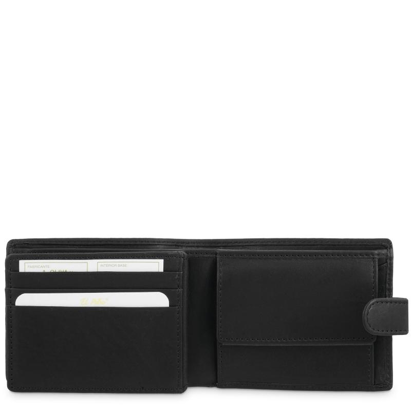 El potro Cartera monedero interior de hombre en piel vacuno negro-Durango Oferta exclusiva