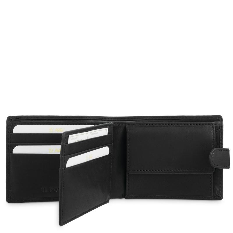 El potro Cartera monedero interior de hombre en piel vacuno negro-Durango Oferta exclusiva
