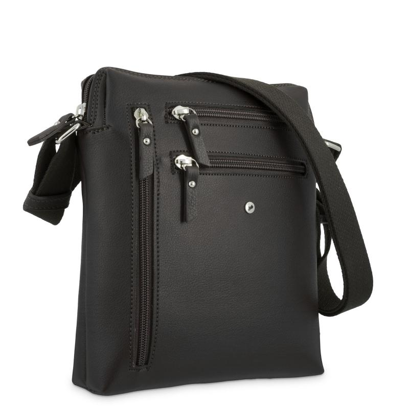 El potro Bolso Bandolera grande en piel sintética color marrón elite-El Potro Rebajas