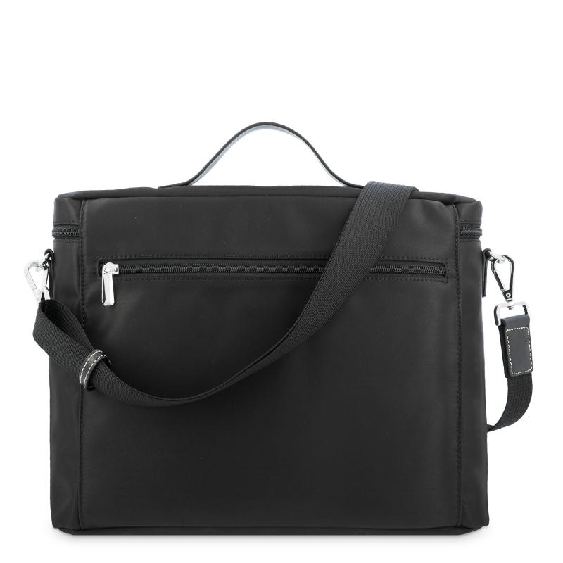 El potro Carpeta unisex en lona negro y piel vacuno color negro-Paris Los más vendidos