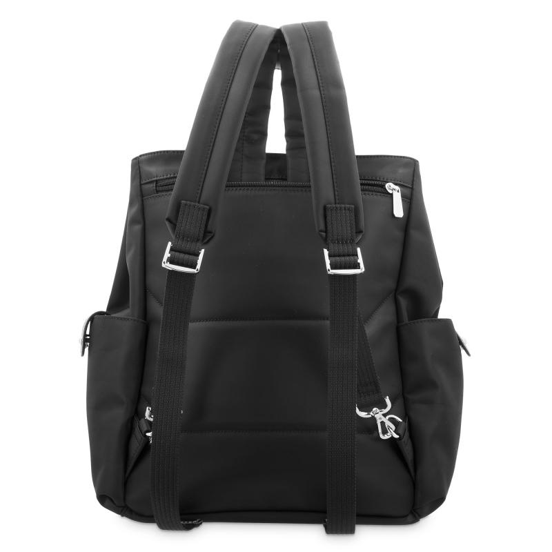 El potro Mochila bolso unisex en lona y piel vacuno negro-Paris Descuento