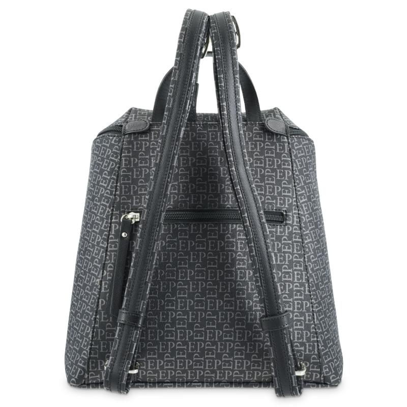 El potro Mochila mediana negro con print de logos-EL POTRO Tienda