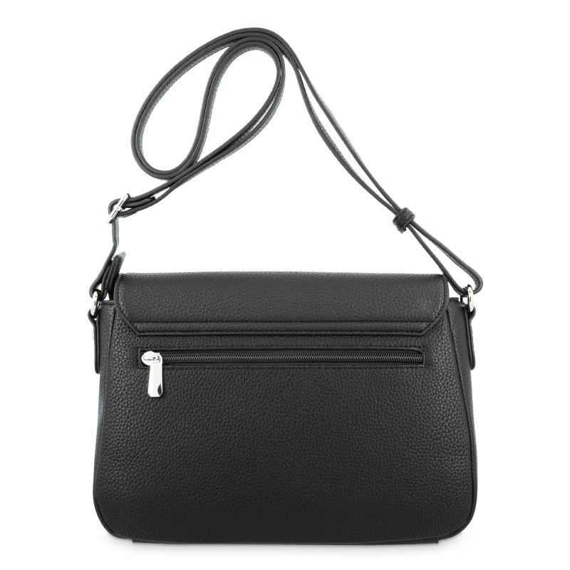 El potro Bolso solapa grande bandolera de El Potro color negro-Siena Rebajas top