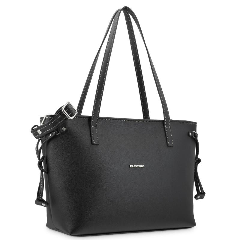 El potro Bolso cesta pequeña angula negro-El Potro Oferta especial