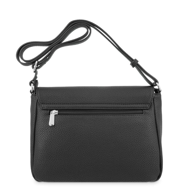 El potro Bolso solapa bandolera de El Potro color negro-Siena Liquidación