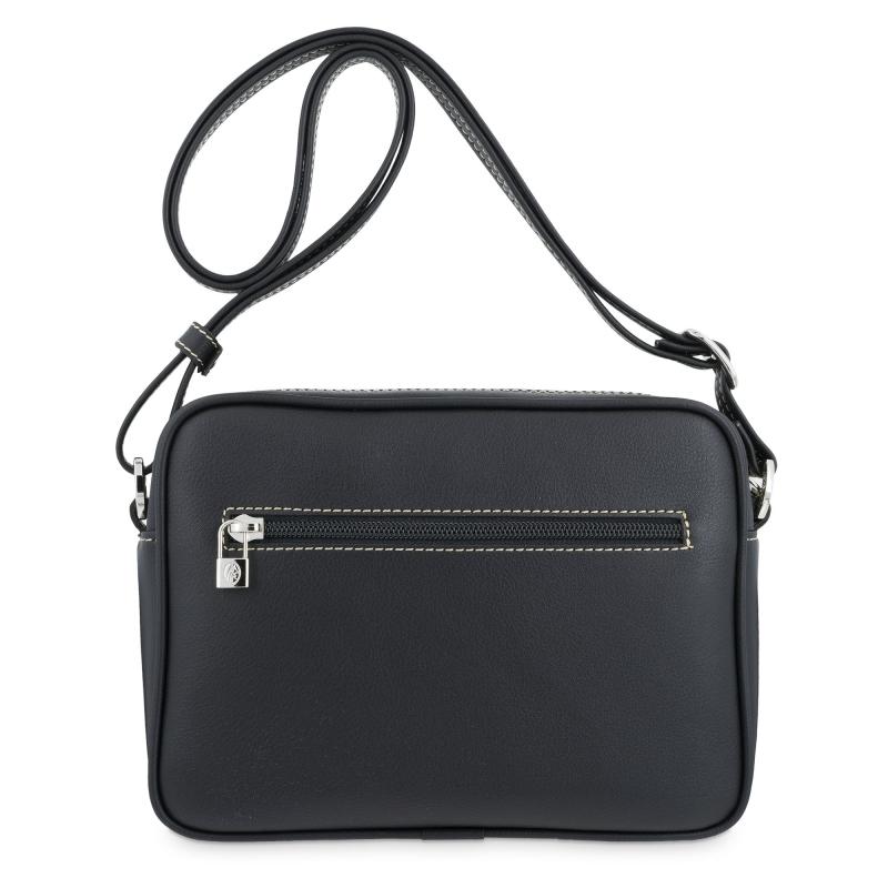 El potro Bolso bandolera pequeña mujer en lona color negro-Angula Envío internacional gratuito