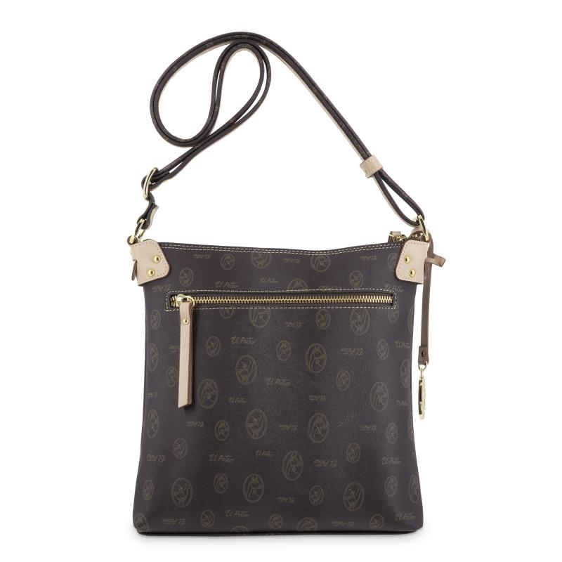 El potro Bolso Bandolera mujer en lona y piel vacuno color marrón - Vintage Descuentos del mes