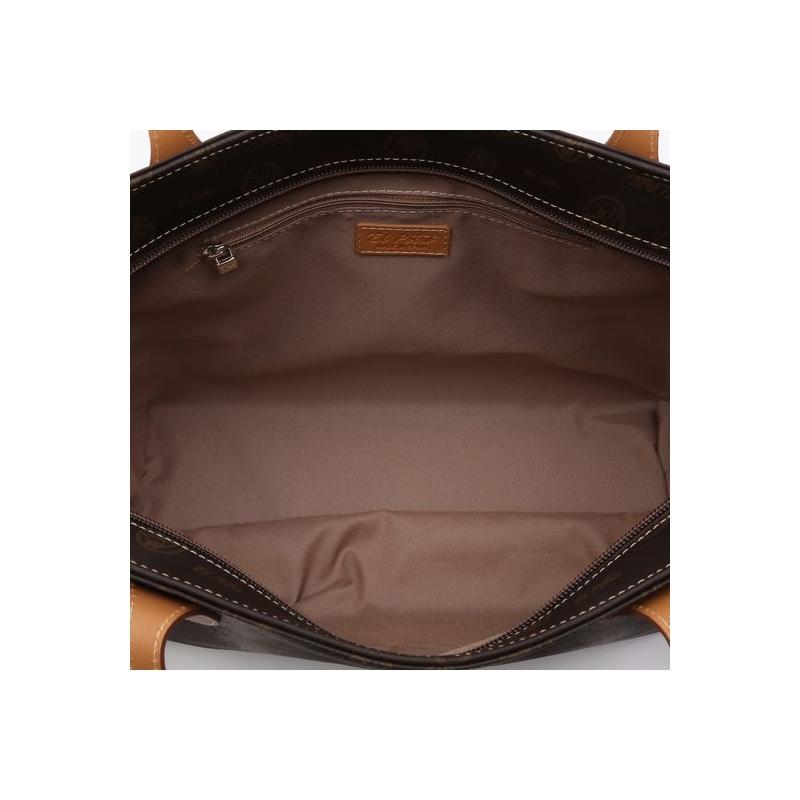 El potro Bolso Tote mujer en lona y piel vacuno color marrón - Lona Oferta exclusiva