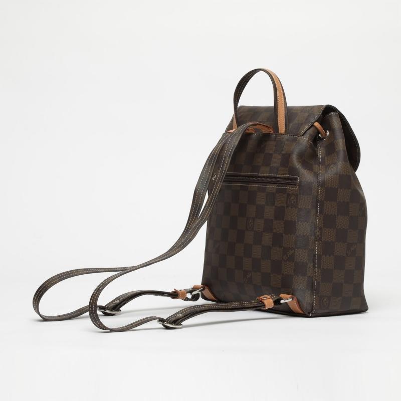 El potro Mochila solapa chess marrón-El Potro Precio ultrabajo