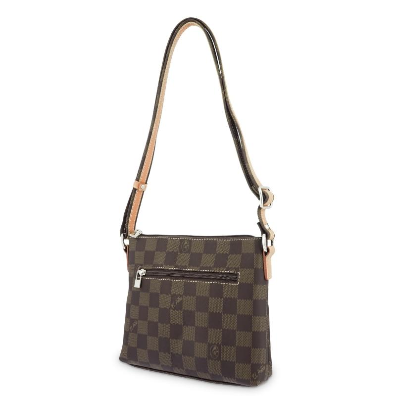 El potro Bolso Bandolera pequeño mujer en lona color marrón-Chess Rebajas