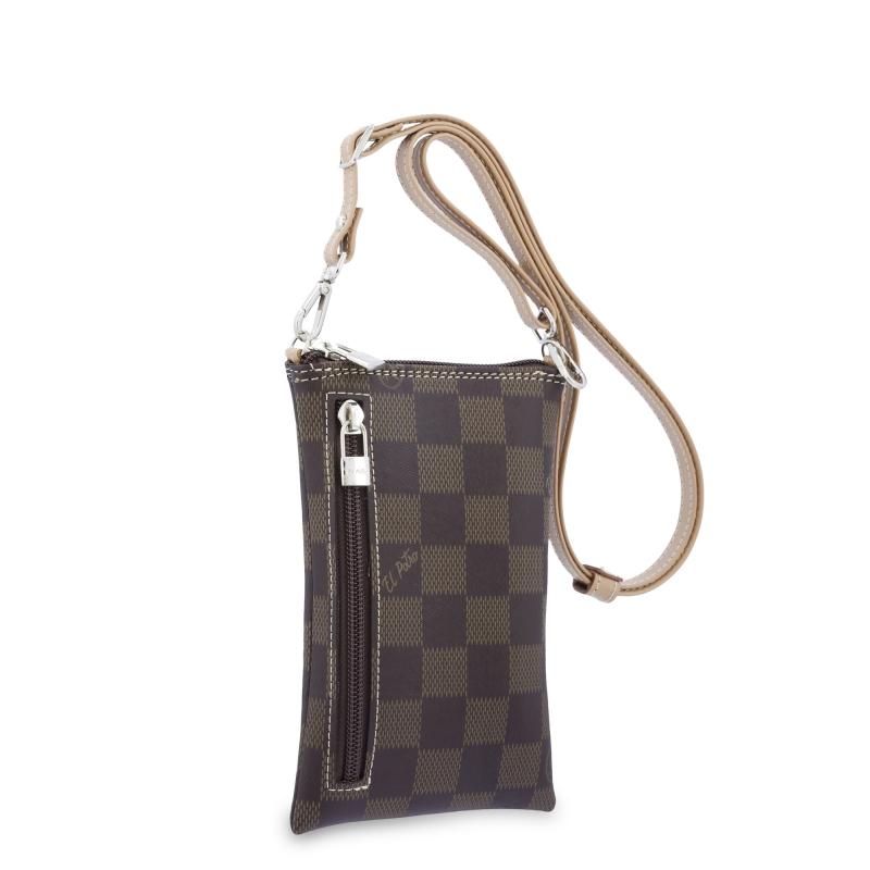 El potro Bolso bandolera funda móvil chess marrón -El Potro Venta caliente