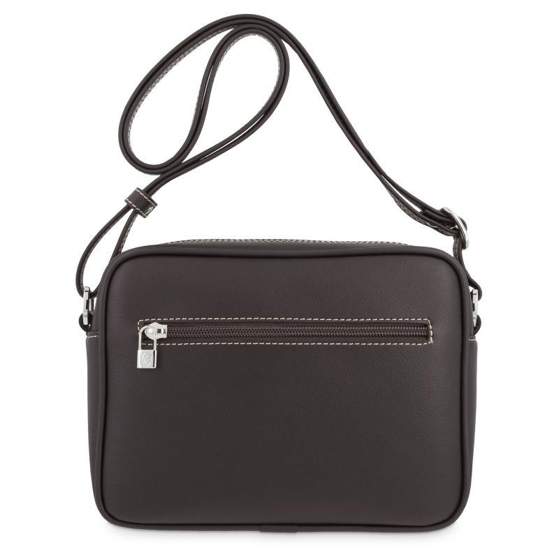 El potro Bolso bandolera pequeña mujer en lona color marrón-Angula Gran oferta
