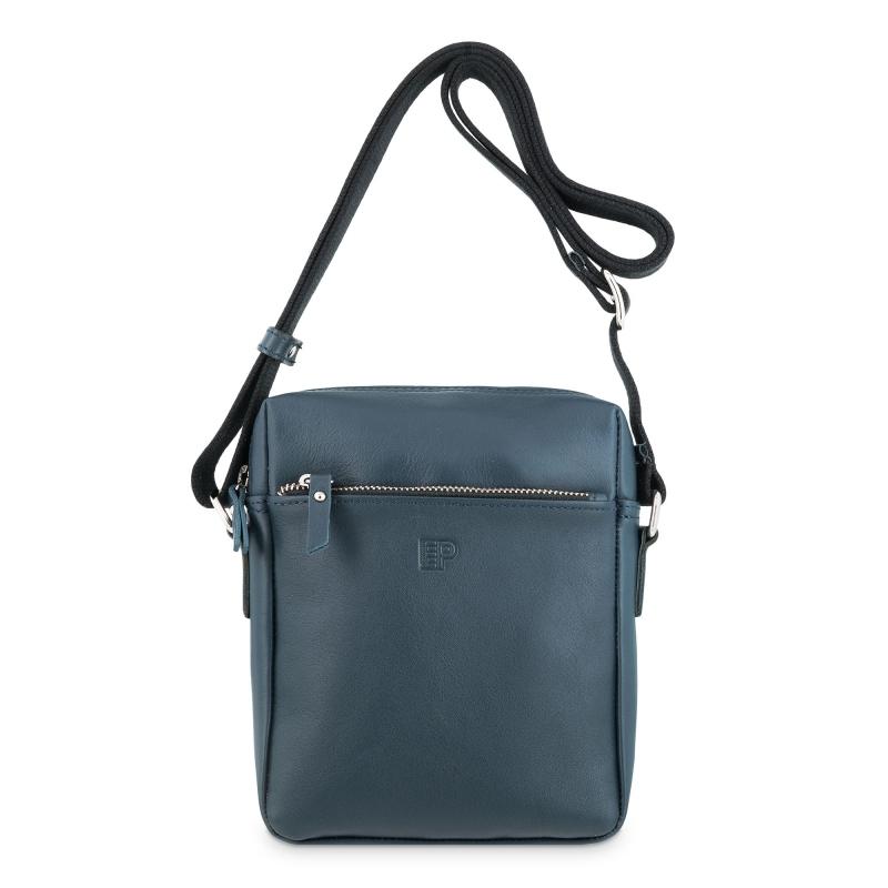 El potro Bolso Bandolera mediano hombre en piel vacuno color azul - Apache