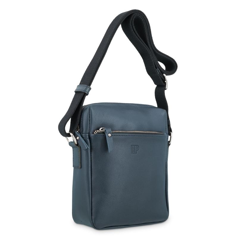 El potro Bolso Bandolera mediano hombre en piel vacuno color azul - Apache En oferta