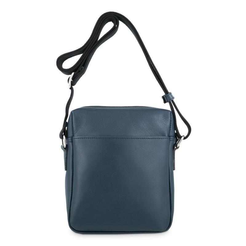 El potro Bolso Bandolera mediano hombre en piel vacuno color azul - Apache En oferta