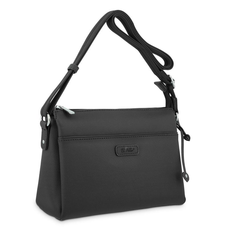 El potro Bolso bandolera departamento color negro niza-El Potro Rebajas baratas