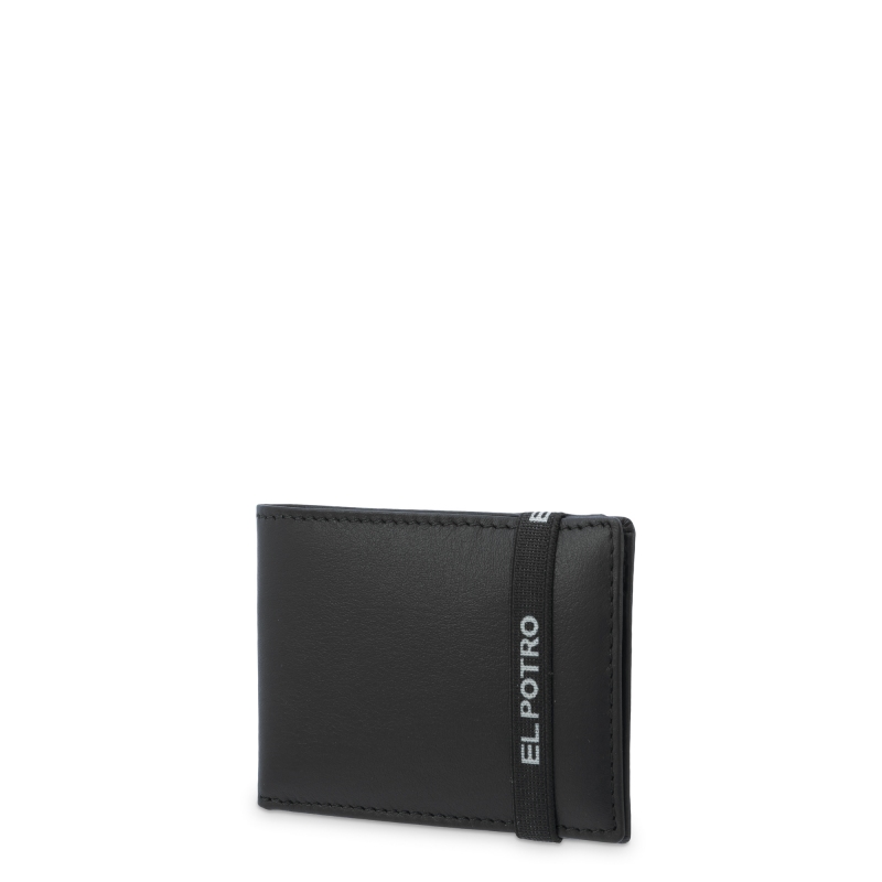 El potro Cartera pequeña con monedero exterior en piel vacuno color negro-El Potro Ventas relámpago