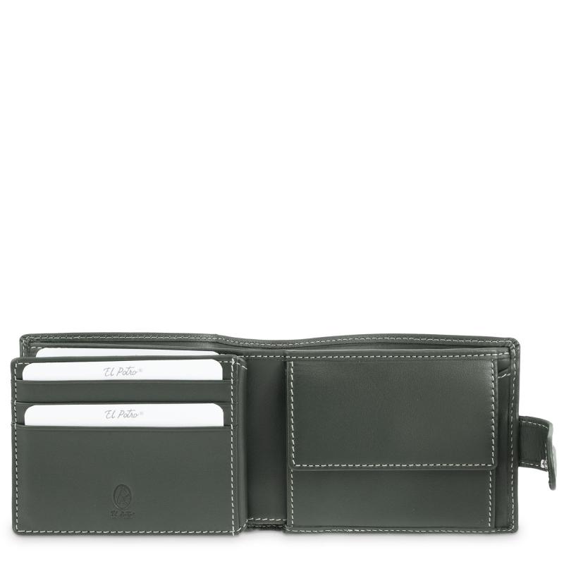 El potro Cartera monedero interior de hombre en piel vacuno verde urban-E L P O T R O Descuento