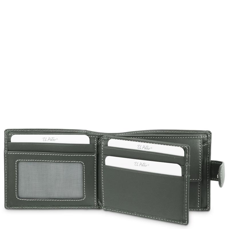 El potro Cartera monedero interior de hombre en piel vacuno verde urban-E L P O T R O Descuento