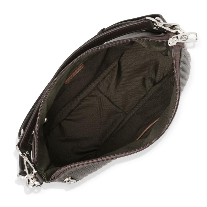 El potro Bolso Hobo mujer en piel vacuno color marrón- Cromo ÚLTIMAS EDICIONES