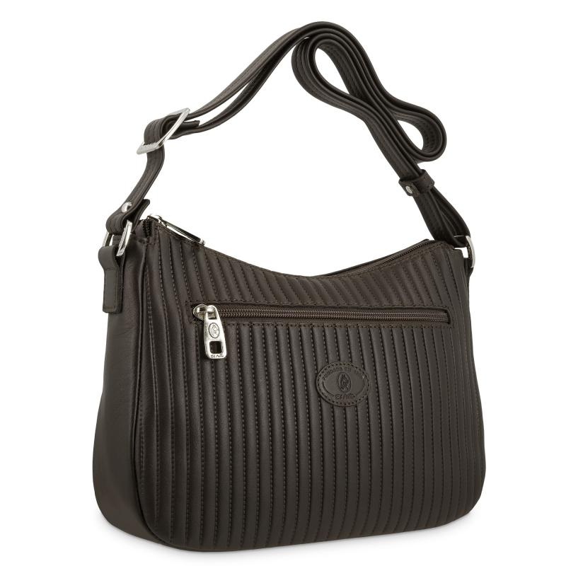 El potro Bolso Hobo mujer en piel vacuno color marrón - Cromo Último día