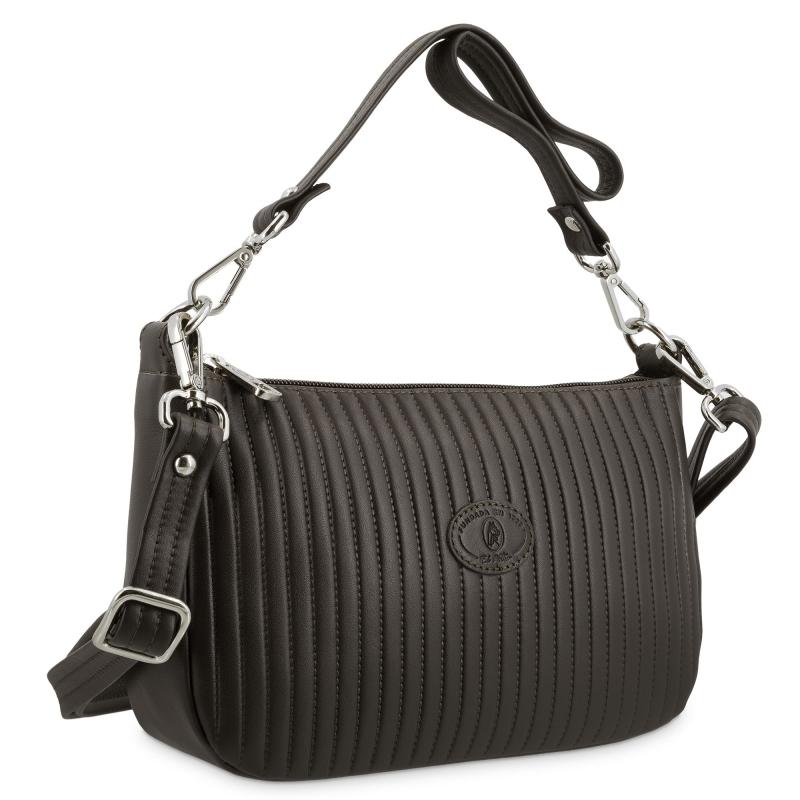 El potro Bolso de 2 asas de mujer en piel vacuno color marrón- Cromo Precio de fábrica