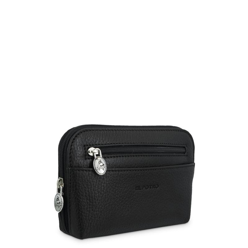 El potro Bolsa de mano mediana de mujer en piel vacuno color negro - Floater Limitado a 3 días