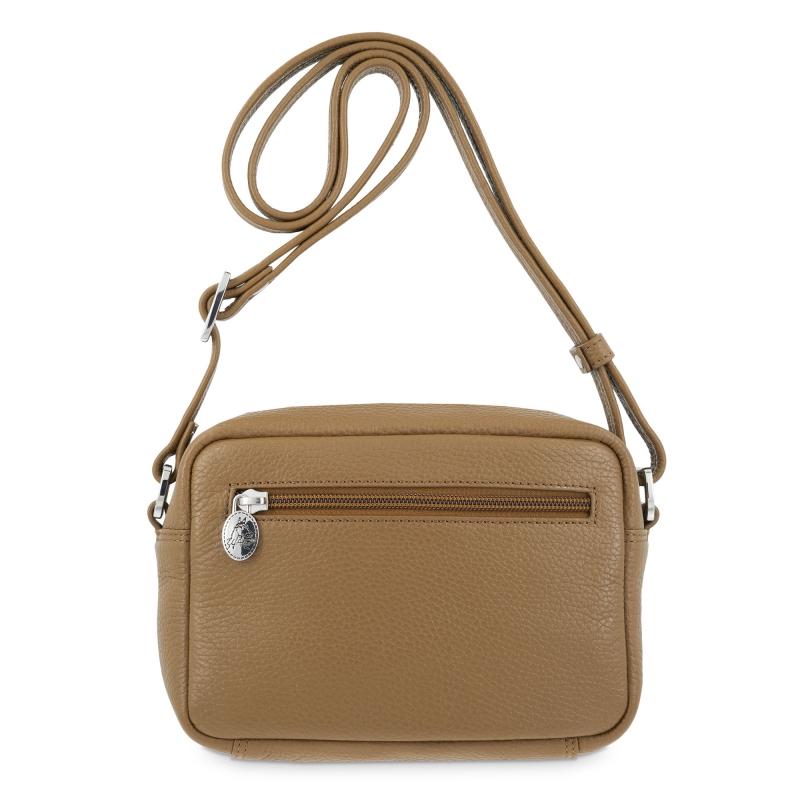 El potro Bolso bandolera pequeño con cremallera en piel vacuno color cuero - Floater Última moda