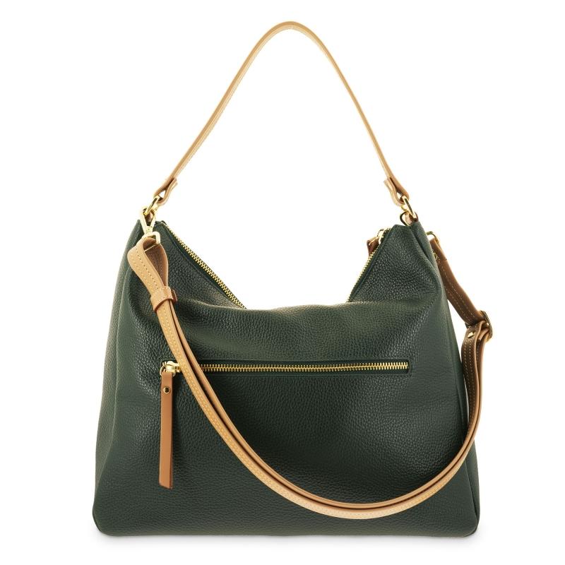 El potro Bolso Hobo grande de mujer en piel vacuno color verde- Oasis Ofertas de temporada