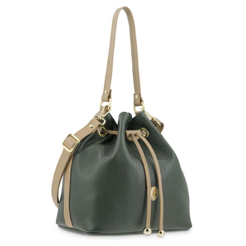 El potro Bolso Saco mujer en piel vacuno color verde - Oasis Grandes ahorros