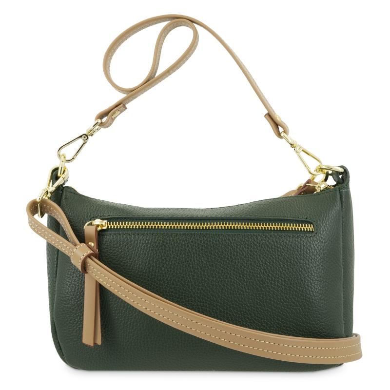 El potro Bolso de 2 asas de mujer en piel vacuno color verde- Oasis Rebajas de fin de temporada