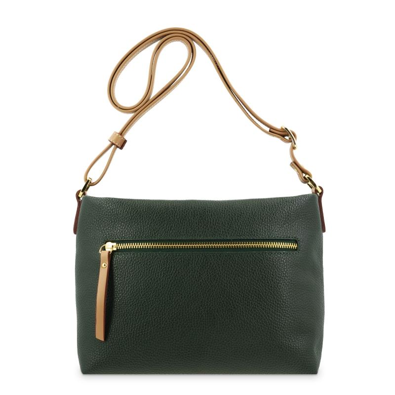 El potro Bolso bandolera de mujer en piel vacuno color verde - Oasis Precio ultrabajo