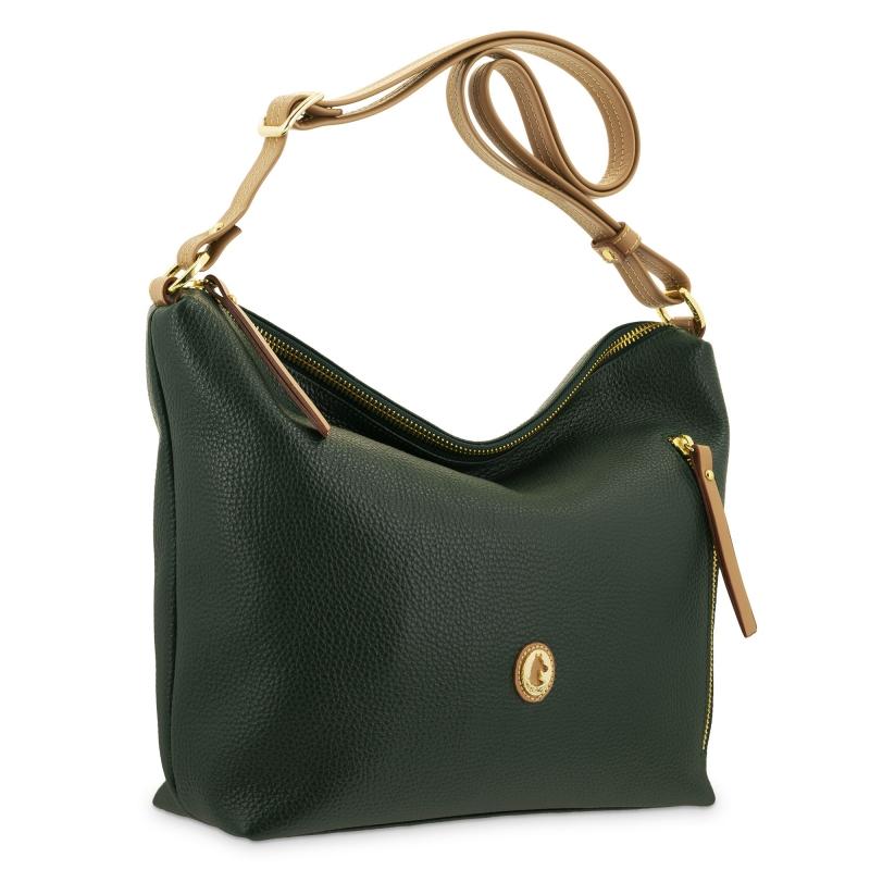 El potro Bolso Hobo de mujer en piel vacuno color verde - Oasis Devoluciones gratuitas