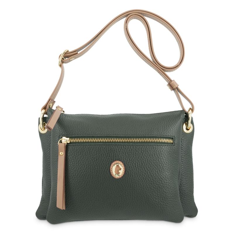 El potro Bolso Hobo de mujer en piel vacuno color verde- Oasis Venta caliente