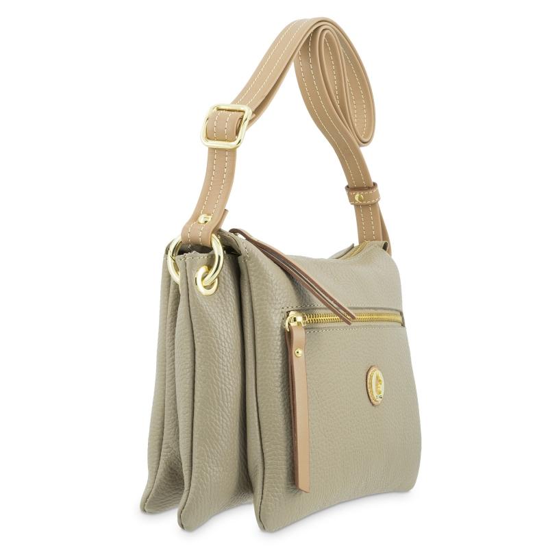 El potro Bolso Hobo de mujer en piel vacuno color topo- Oasis En oferta