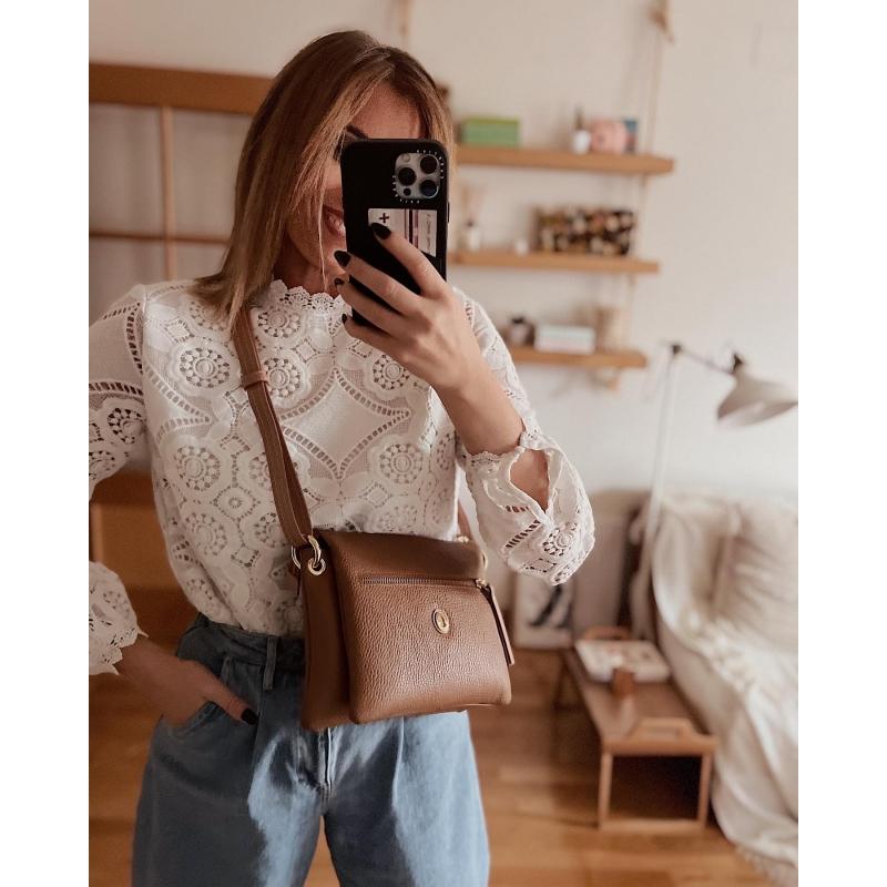 El potro Bolso Hobo de mujer en piel vacuno color cuero- Oasis Gran oferta