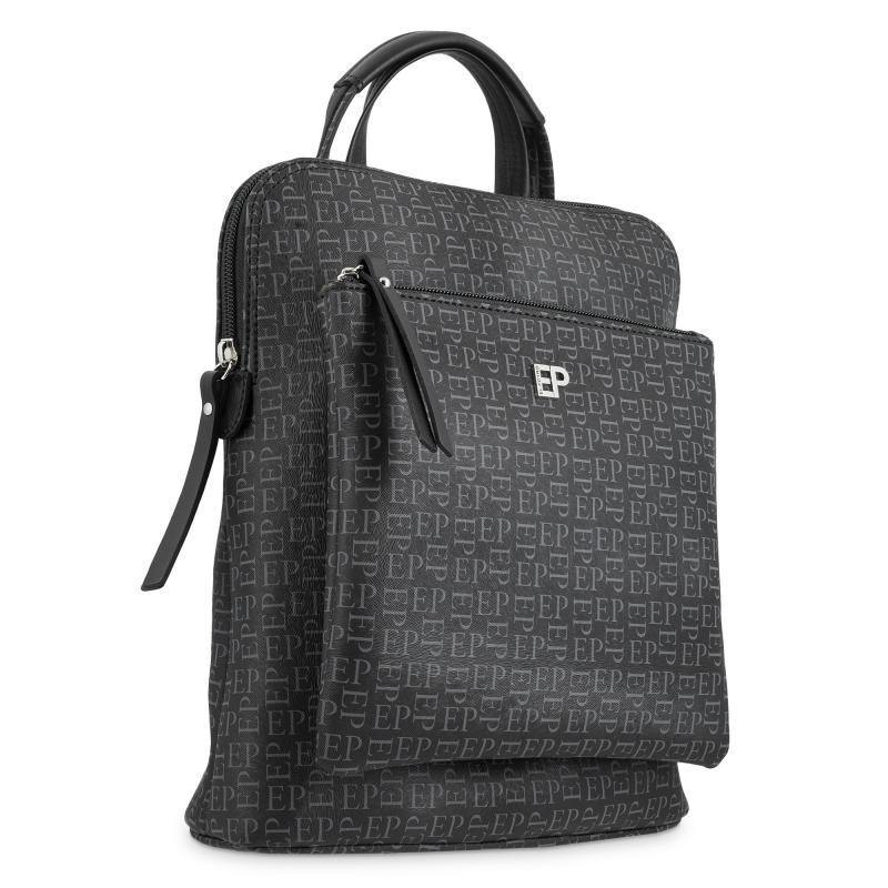 El potro Mochila bolso color negro con print de logos-EL POTRO Rebajas baratas