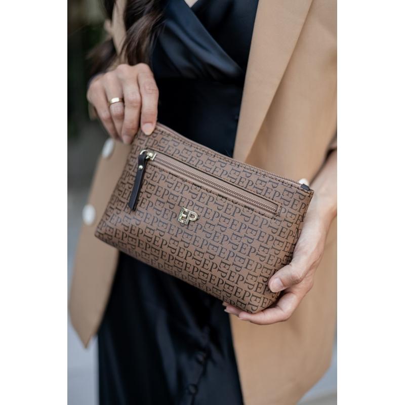 El potro Bolsa de mano color moca insignia-El Potro Rebajas online