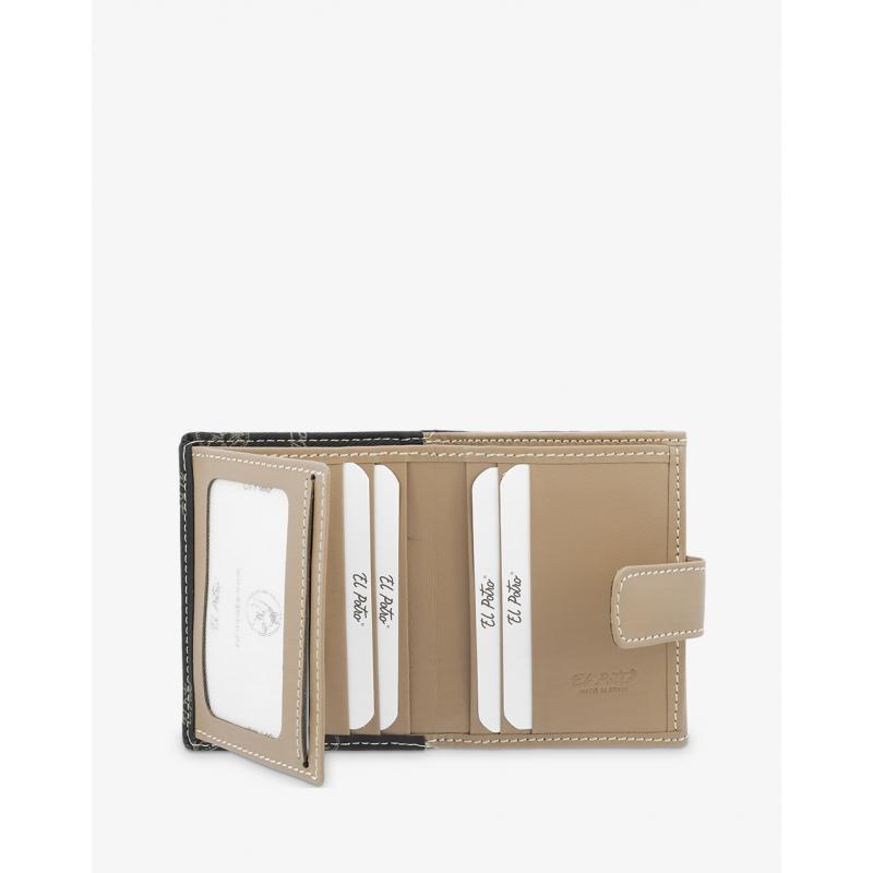 El potro Cartera mujer en lona y piel vacuno color negro - Vintage ÚLTIMAS EDICIONES