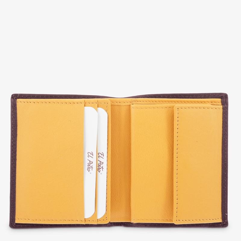 El potro Cartera Billetera con Monedero Interior hombre en piel vacuno color marrón/mostaza Tribeca-El Potro Solo hoy