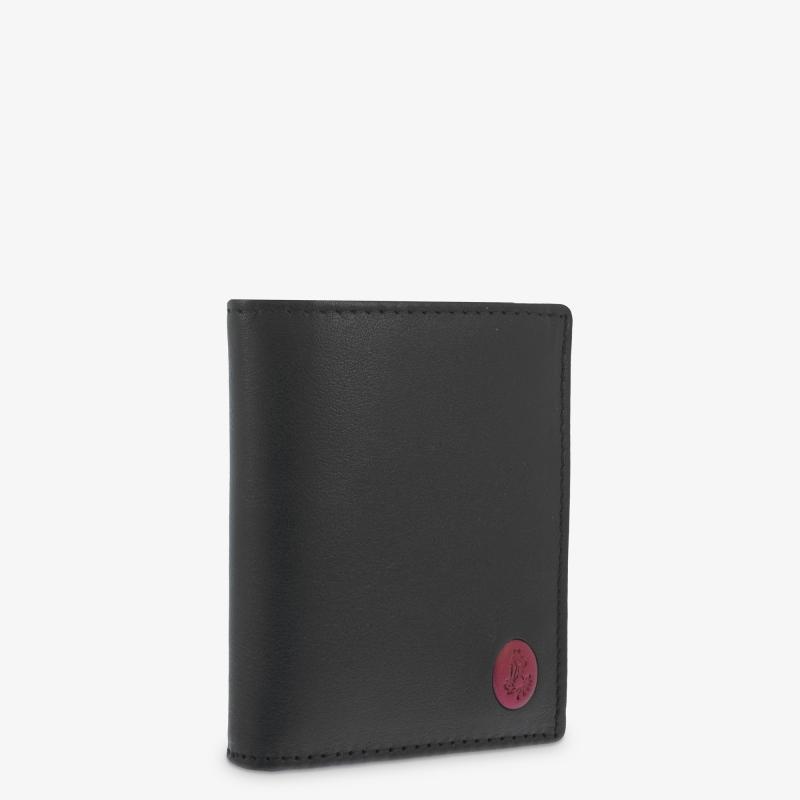 El potro Cartera Billetera con Monedero Interior hombre en piel vacuno color negro/burdeos Tribeca-El Potro Oferta especial de fábrica