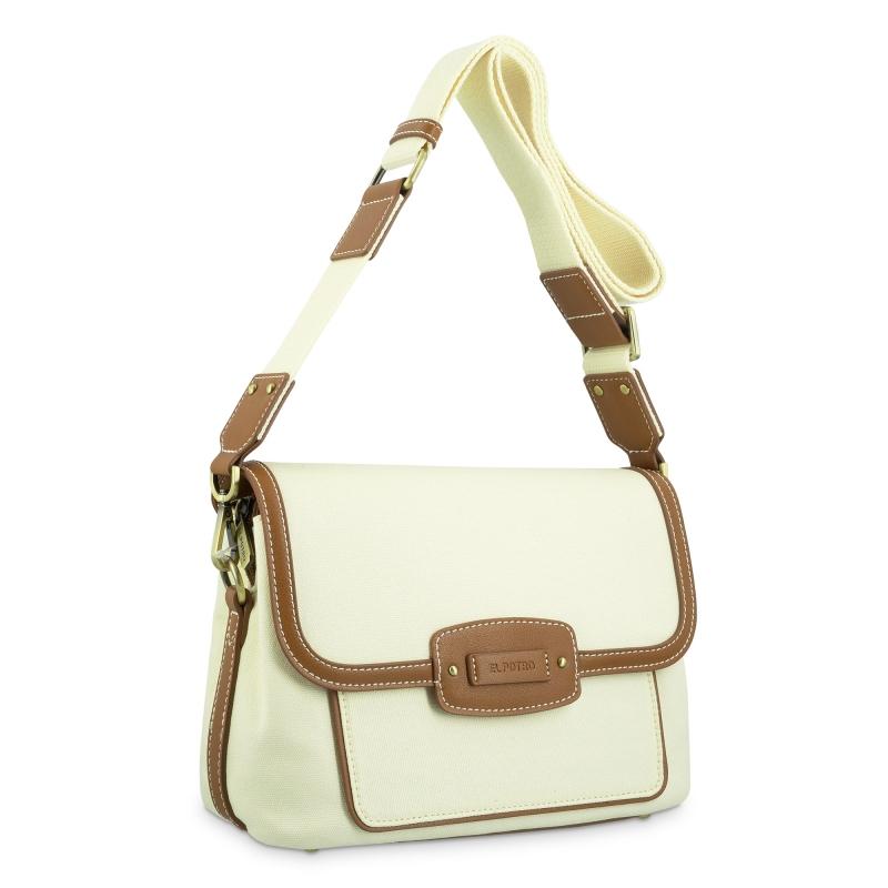 El potro Bolso bandolera solapa ivory/coñac- EL POTRO Solo queda un día