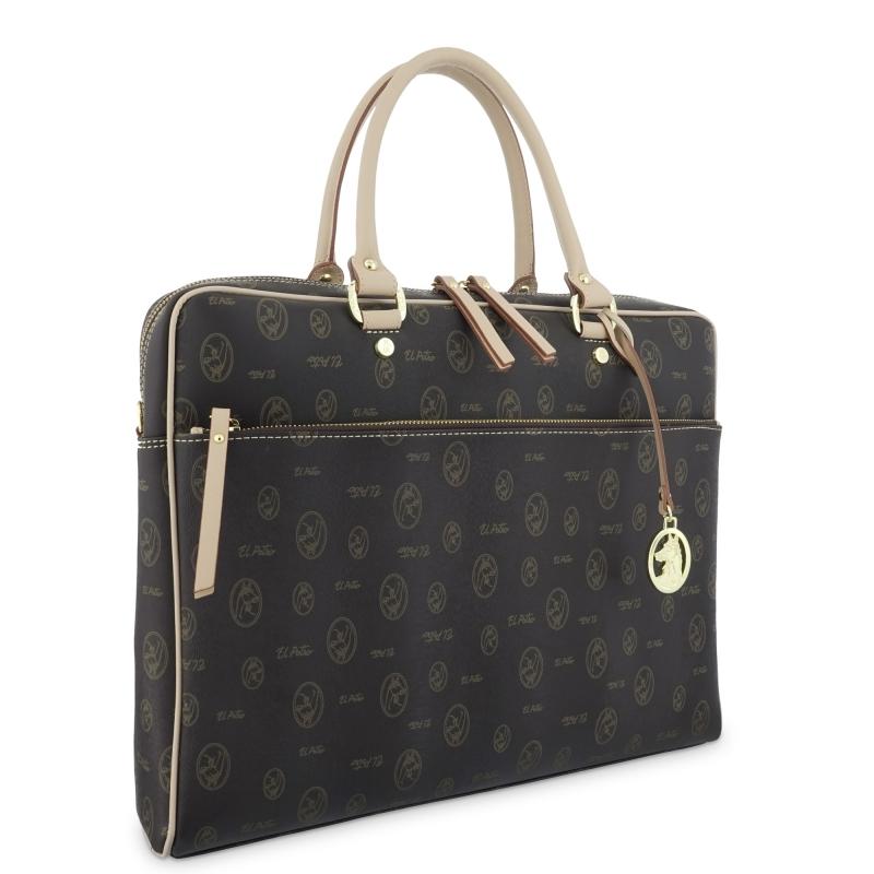 El potro Bolso carpeta grande de mujer en color marrón - EL POTRO Rebajas