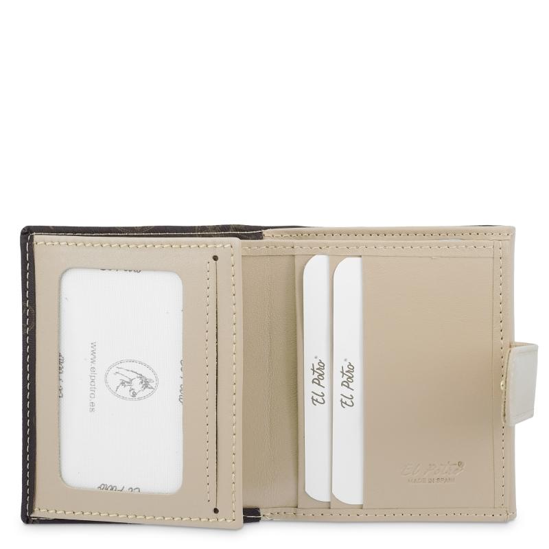 El potro Cartera mujer en lona y piel vacuno color marrón - Vintage Rebajas baratas