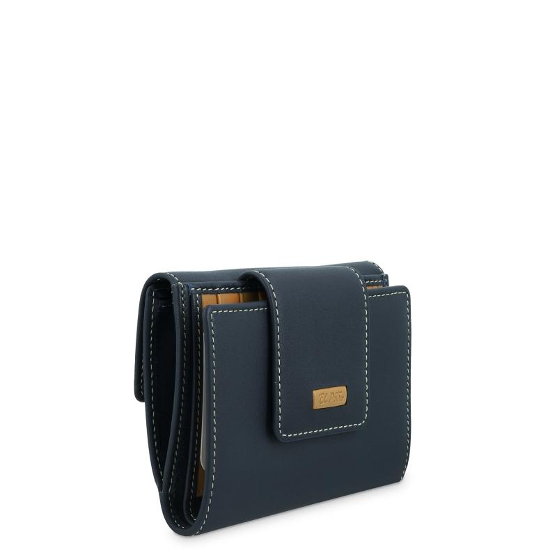 El potro Cartera pequeña mujer en piel vacuno color azul-El Potro Mejor oferta