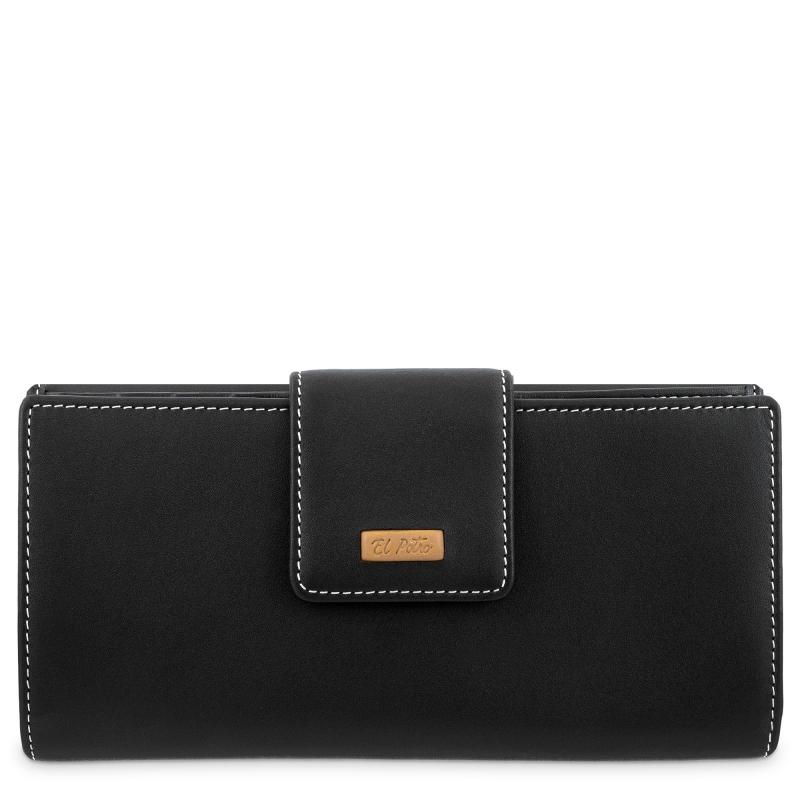 El potro Cartera grande mujer en piel vacuno color negro-El Potro Rebajas online