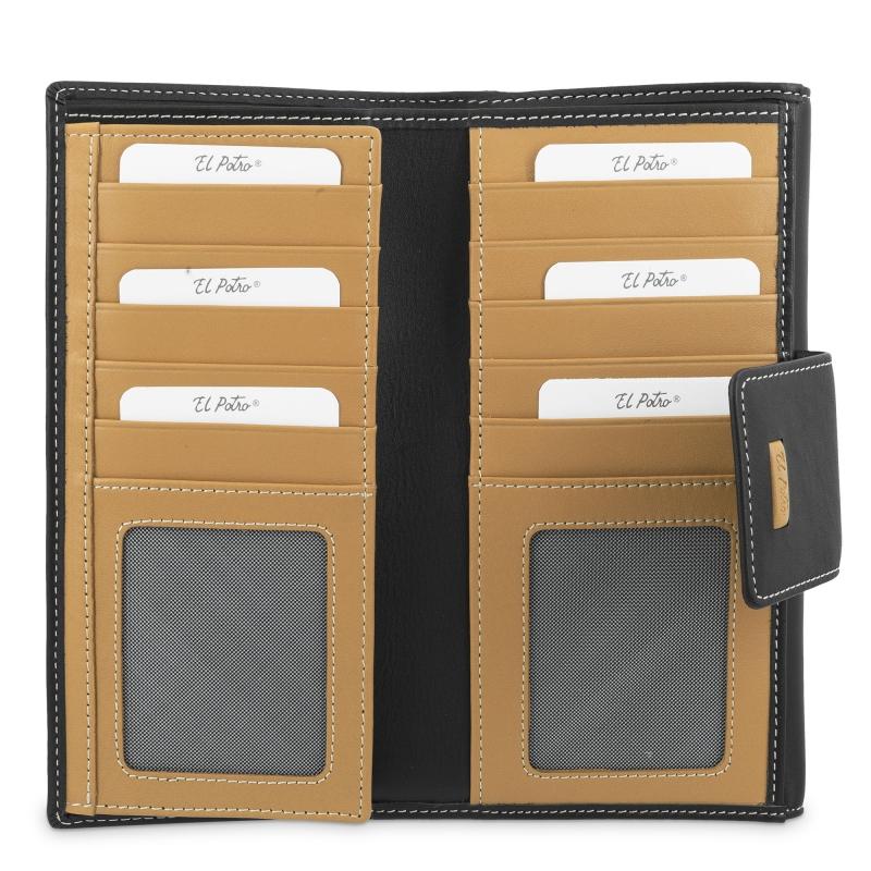 El potro Cartera grande mujer en piel vacuno color negro-El Potro Rebajas online