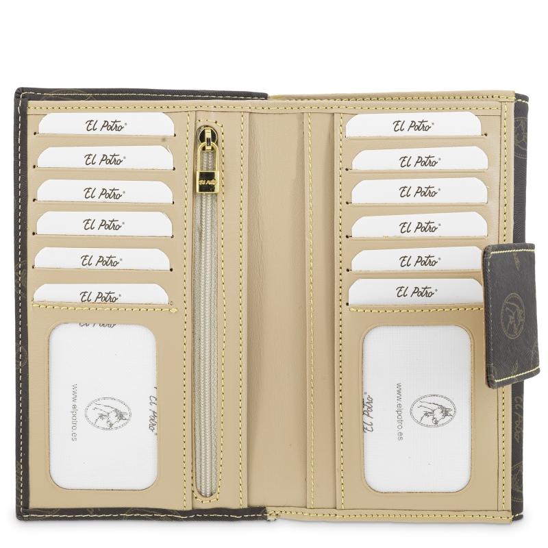 El potro Cartera grande mujer en lona y piel vacuno color marrón - Vintage COMPRAR AHORA